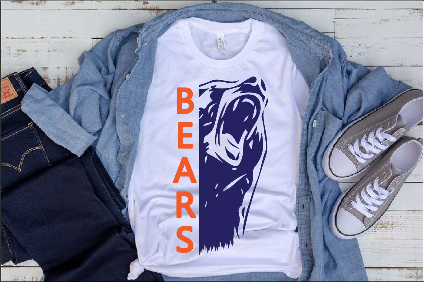 Chicago Bears logo machine embroidery design – SVG Shop