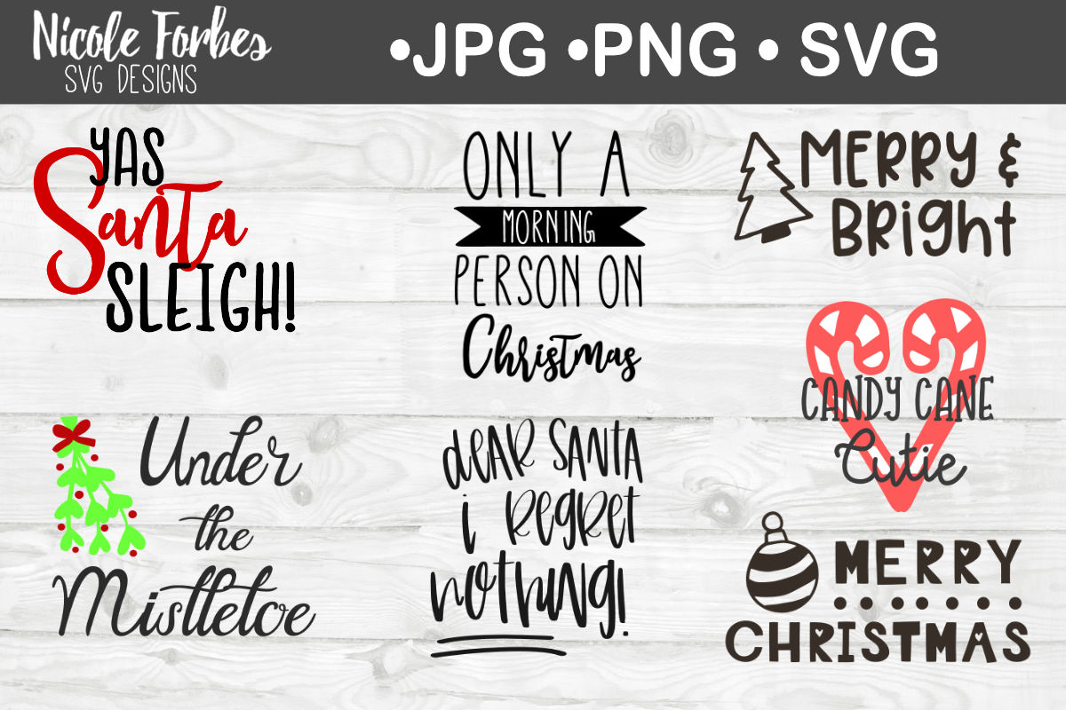 Download Christmas SVG Craft File Bundle By Nicole Forbes Designs ...
