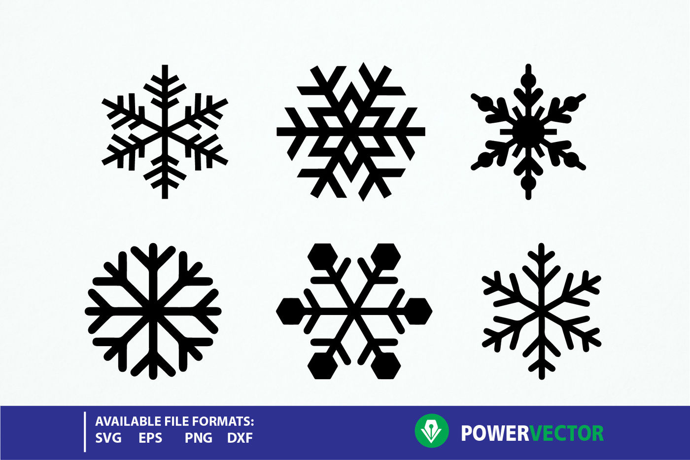 Download Snowflakes svg, winter Cut files By PowerVector | TheHungryJPEG.com