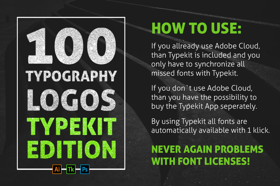 100 Typography Logos Typekit Edition By Agatacreate Thehungryjpeg Com