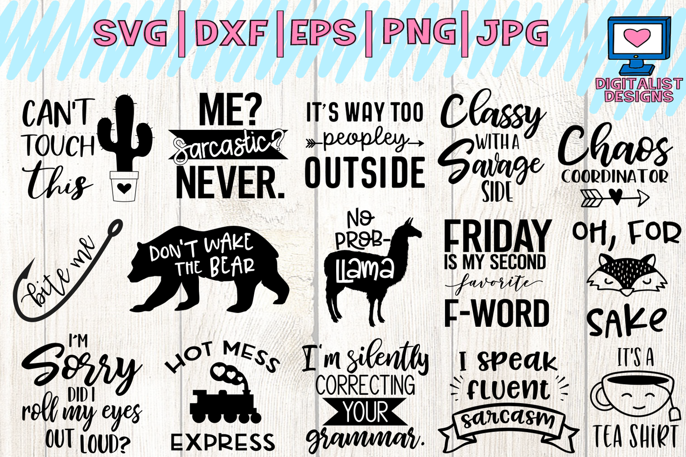 Download sassy quotes bundle svg, funny quotes, dxf, png, jpg, eps ...