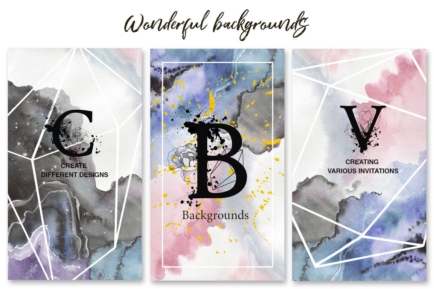 Download Wonderful Watercolor And Vector Set Svg Png Eps Jpg By Mystocks Thehungryjpeg Com