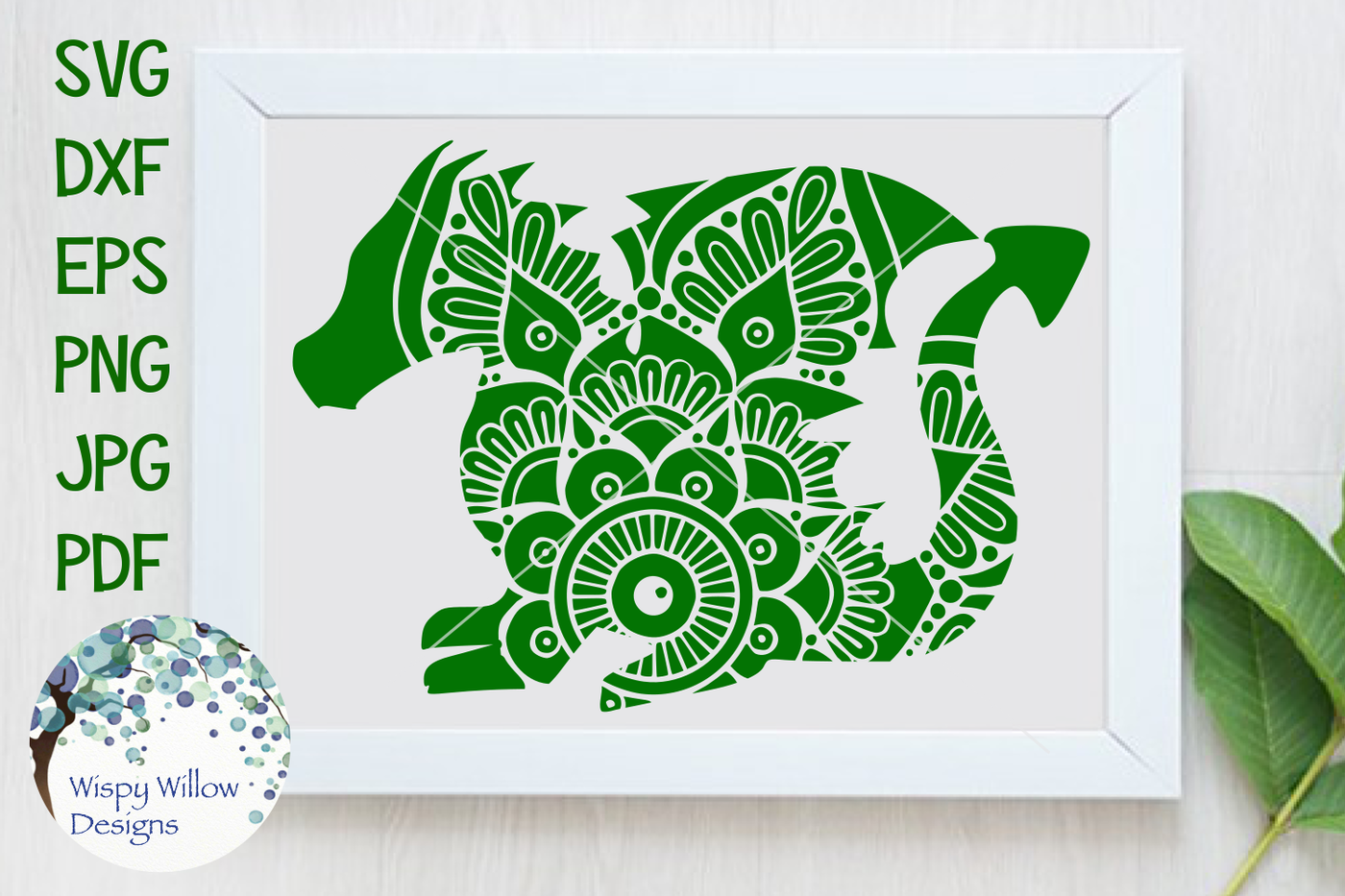Download Dragon Mandala By Wispy Willow Designs | TheHungryJPEG.com