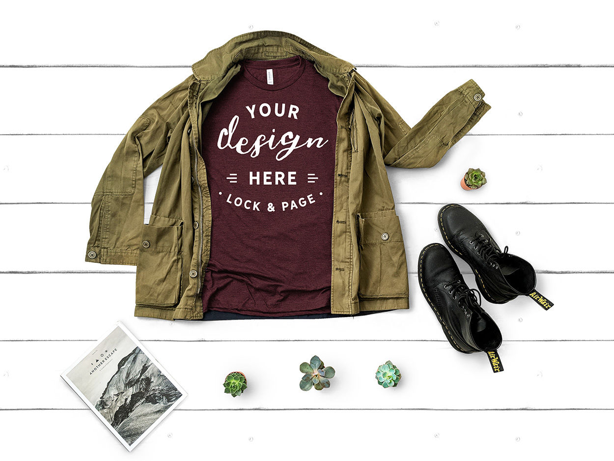 Download T-Shirt Mockup Mega Bundle Bella Canvas Fall Winter 3001 3200 Unisex By Lock and Page ...