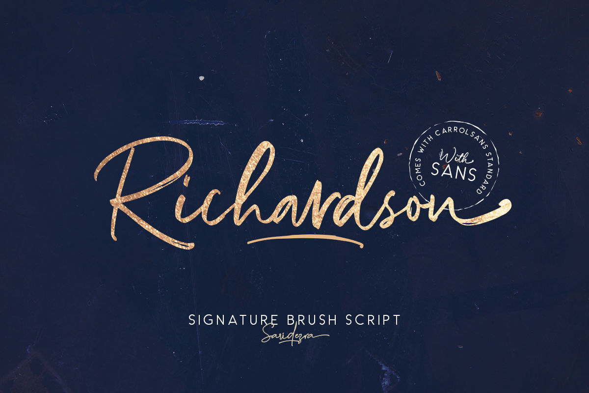 Richardson Signature Brush By Saridezra Thehungryjpeg Com