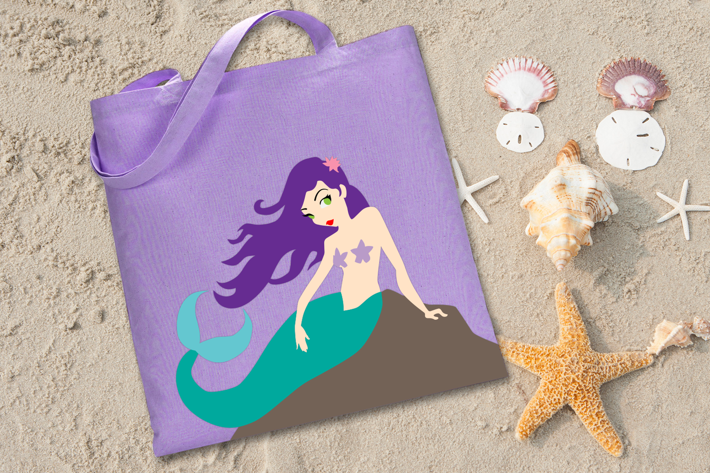 Download Beautiful Mermaid Svg Png Dxf By Risa Rocks It Thehungryjpeg Com