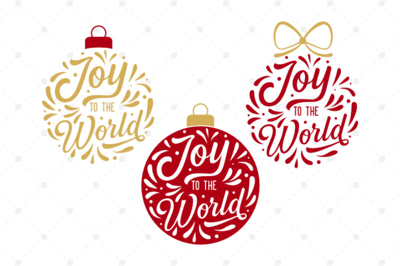 Joy To The World Ornaments Svg Files By Svg Cut Studio Thehungryjpeg Com