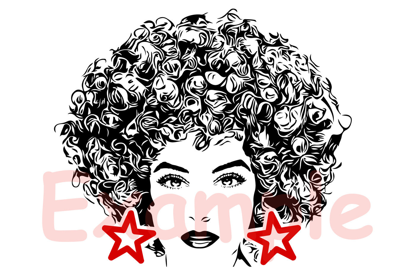 Download Black woman svg Natural Hair Afro Nubian Princess Queen clipart 141sv By HamHamArt ...