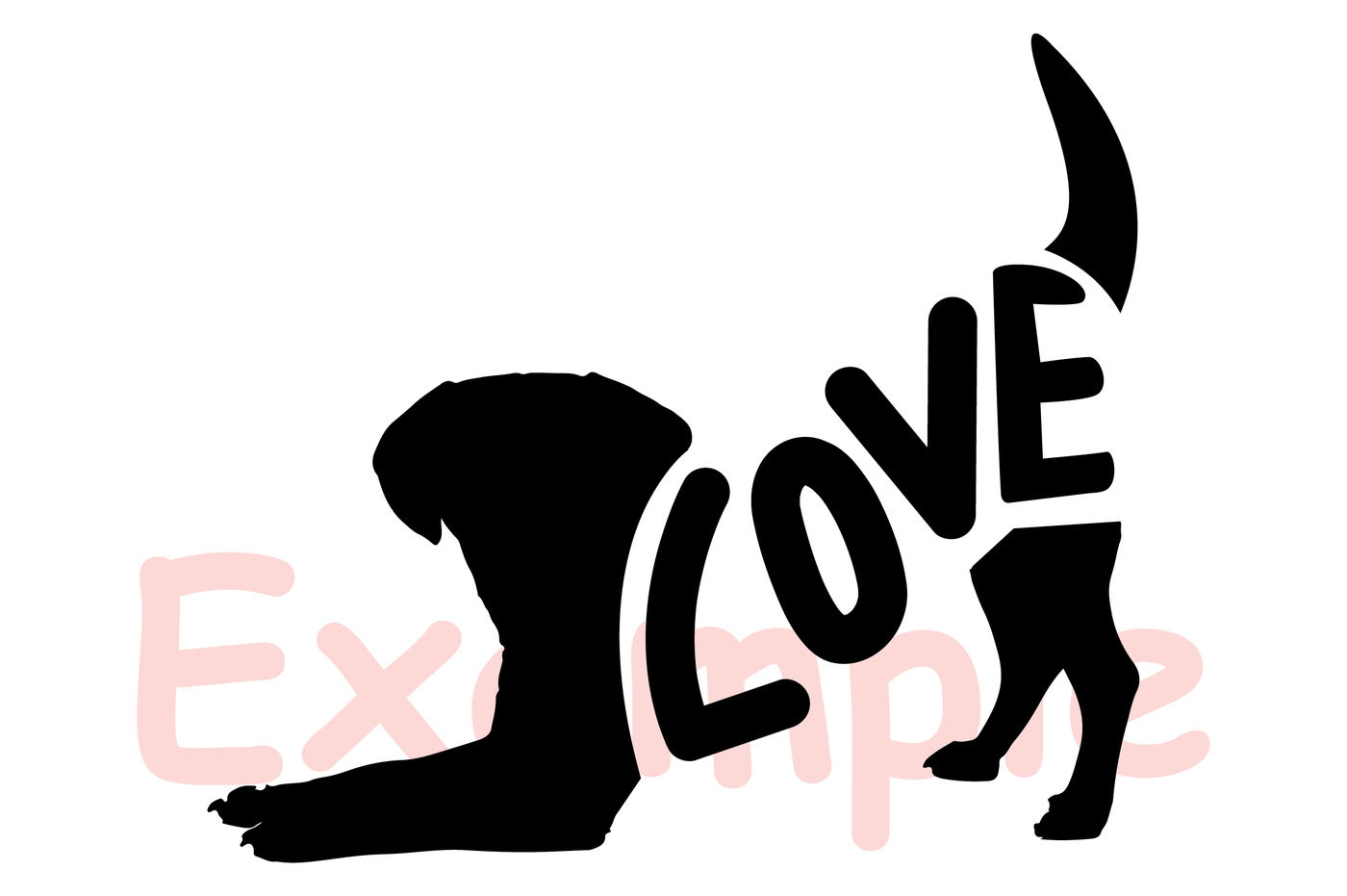 Dog SVG Puppy SVG Pet's paw SVG Doxie Weenie Dog Love 150SV By