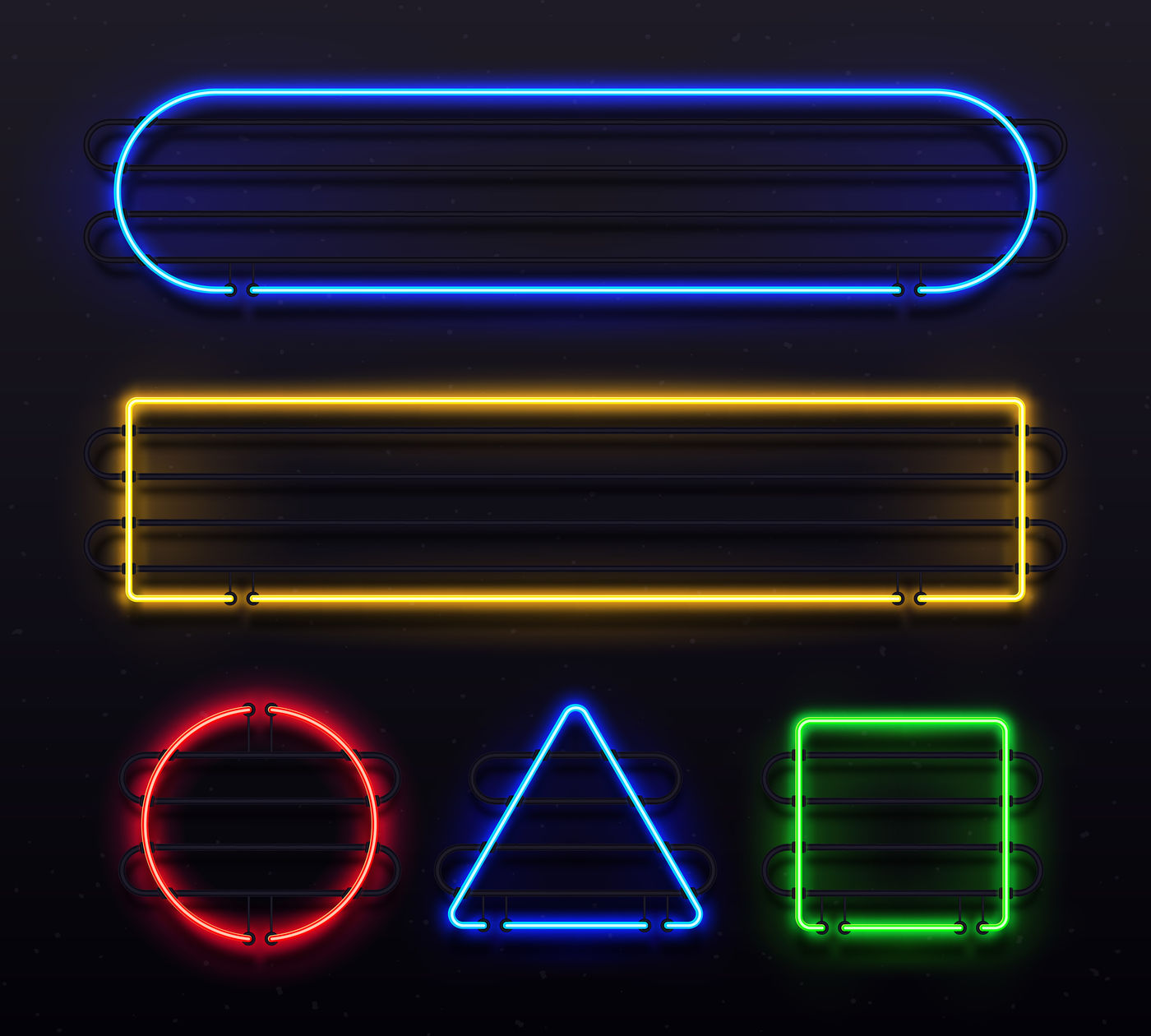 Realistic Neon Frame Shiny Banner With Electric Border Glow And Light By Tartila Thehungryjpeg Com