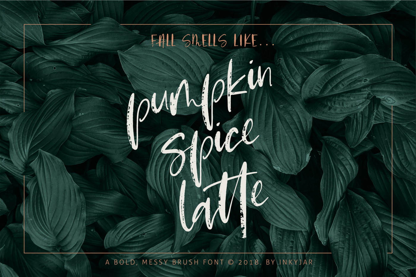 Pumpkin Spice Latte Brush Script By Inky Jar Thehungryjpeg Com