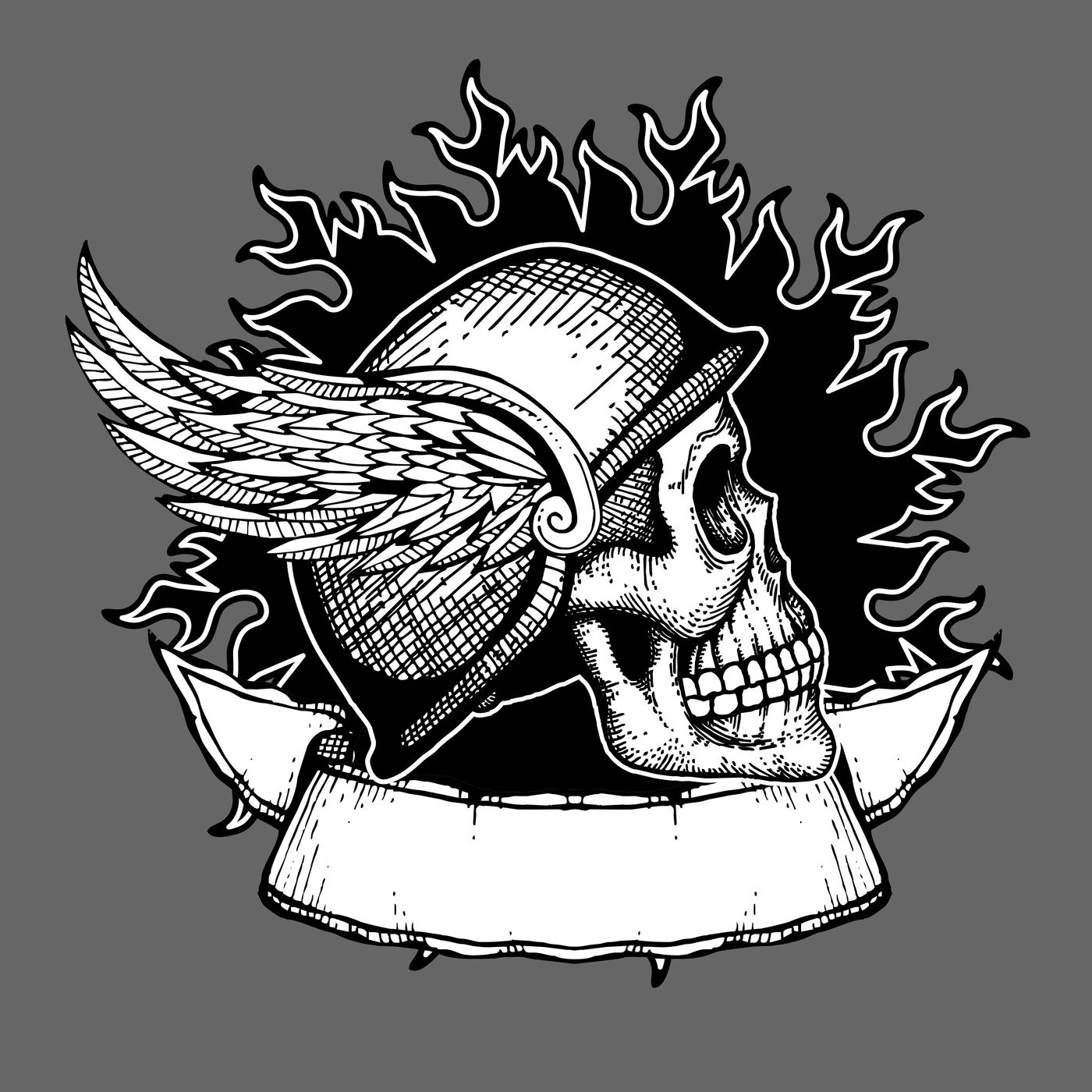 Download Retro motorcycle vector t shirt design biker skull emblem ...
