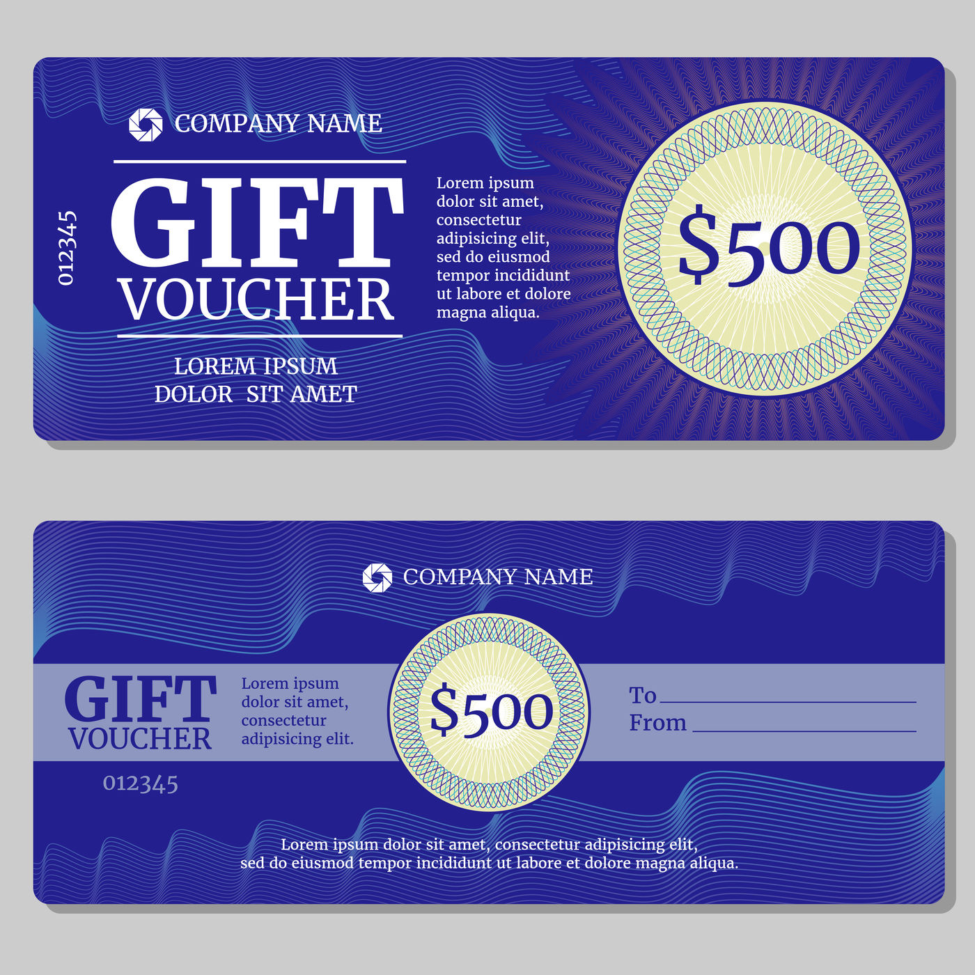 Download Vintage gift certificate, voucher, coupon vector mockup with money bac By Microvector ...