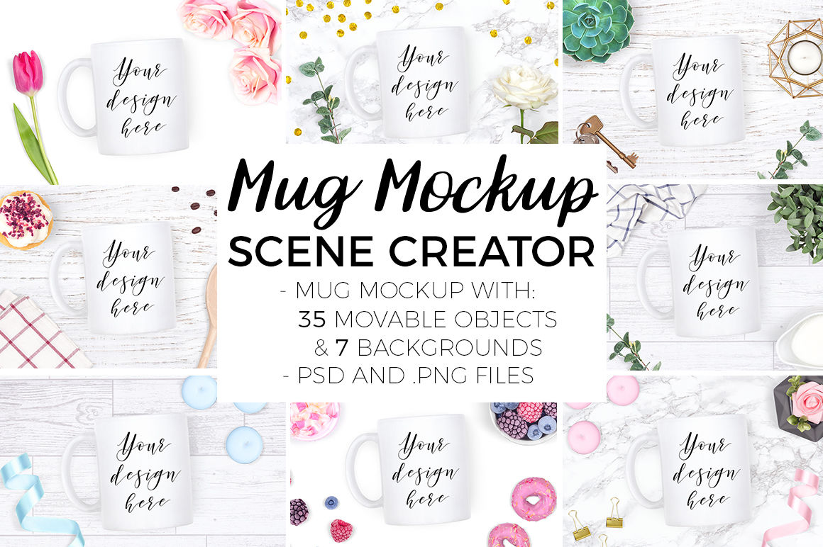 Download Mug Mockup Scene Creator By Doodle and Stitch | TheHungryJPEG.com