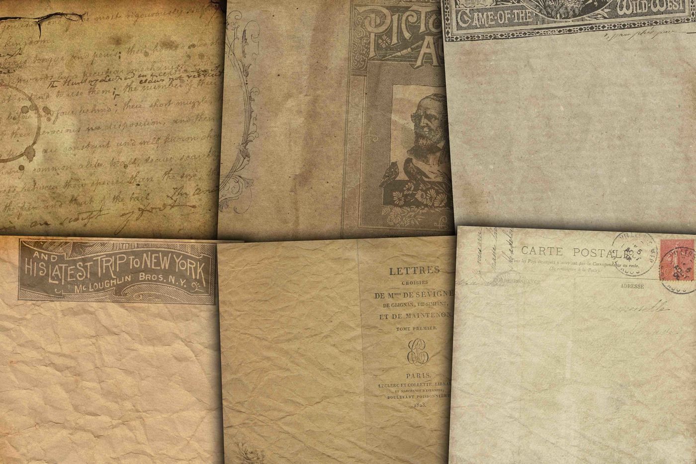 Old Papers Digital By Twelvepapers Thehungryjpeg Com