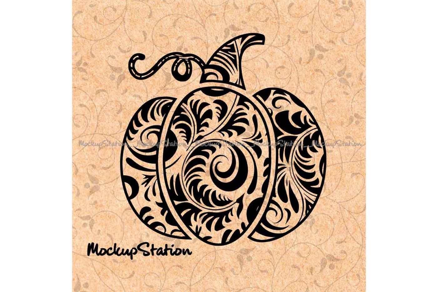 Download Pumpkin Floral Mandala Svg Png Vector Clip Art Cut File By Mockupstation Thehungryjpeg Com