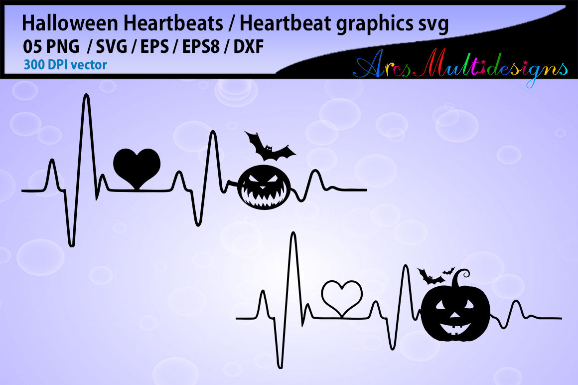 Halloween Heartbeat Graphics And Illustration Heartbeat Graph Svg By Arcsmultidesignsshop Thehungryjpeg Com