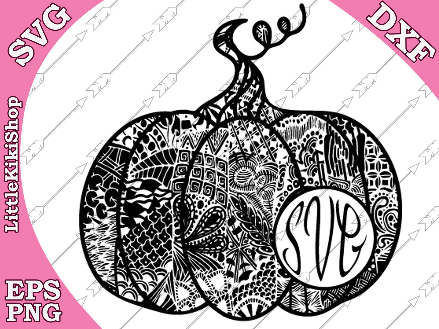 Download Pumpkin Monogram Svg Mandala Pumpkin Svg Thanksgiving Svg Cricut Svg By Littlekikishop Thehungryjpeg Com
