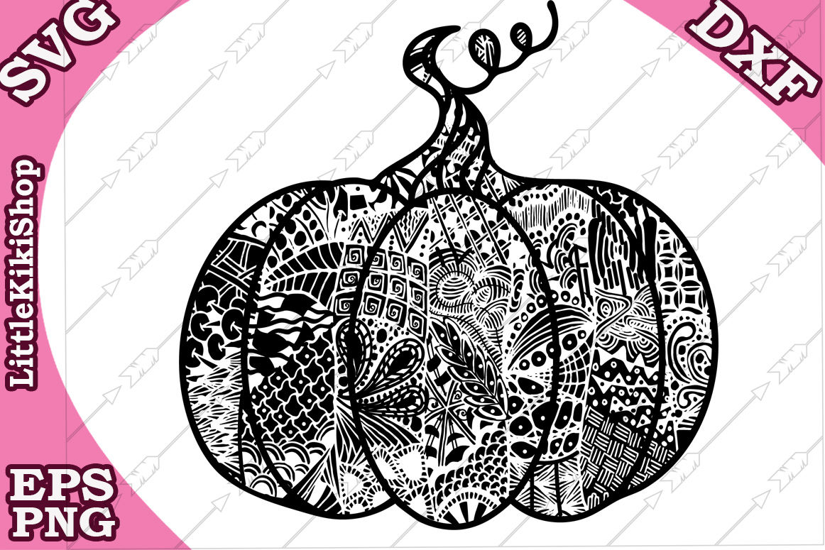 Zentangle Pumpkin Svg Mandala Pumpkin Svg Thanksgiving Svg By Littlekikishop Thehungryjpeg Com