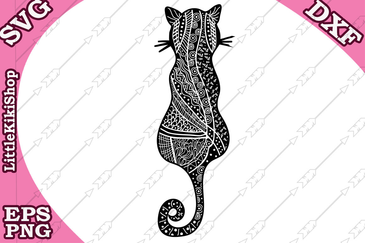 Download Zentangle Cat Svg, MANDALA CAT SVG, Zentangle Animal Svg ...
