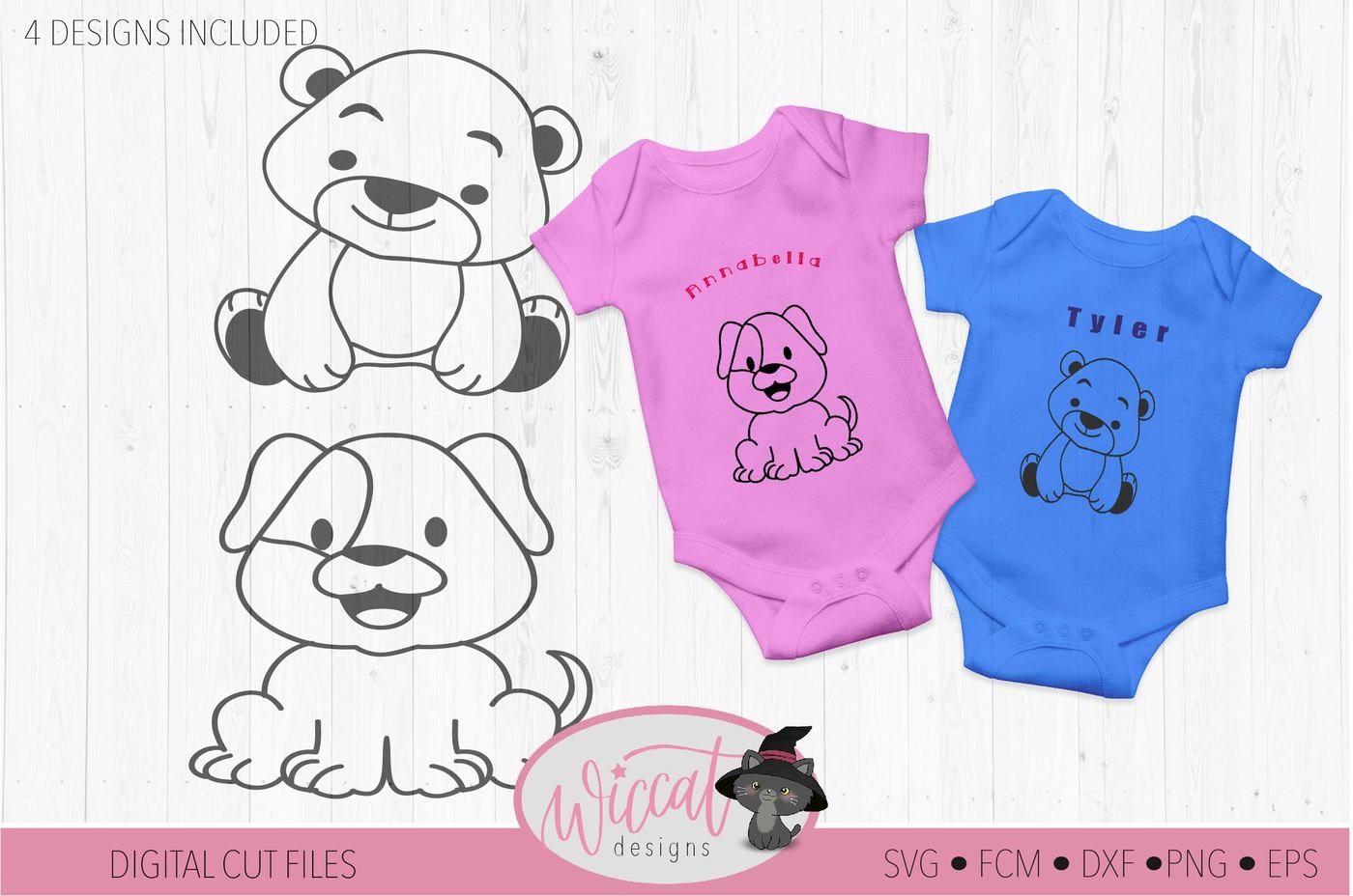 Download Baby Animal Bundle Coloring Svg Dog Svg Cat Svg Elephant Svg Bear By Wiccatdesigns Thehungryjpeg Com