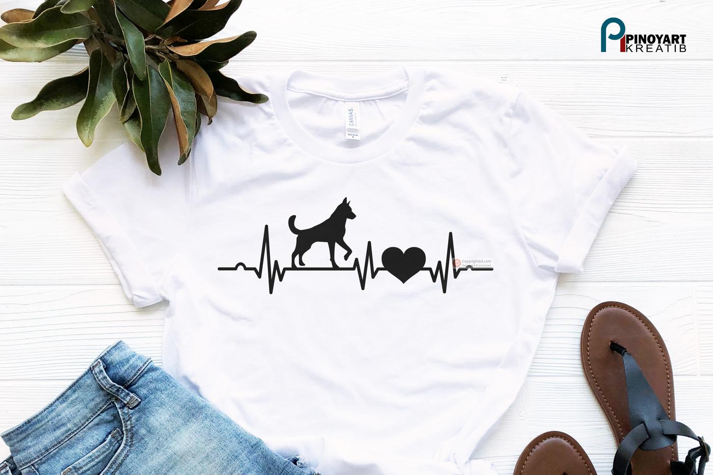Dog svg, Paw svg, Heartbeat svg, Dog Heartbeat svg, Dog Graphics By