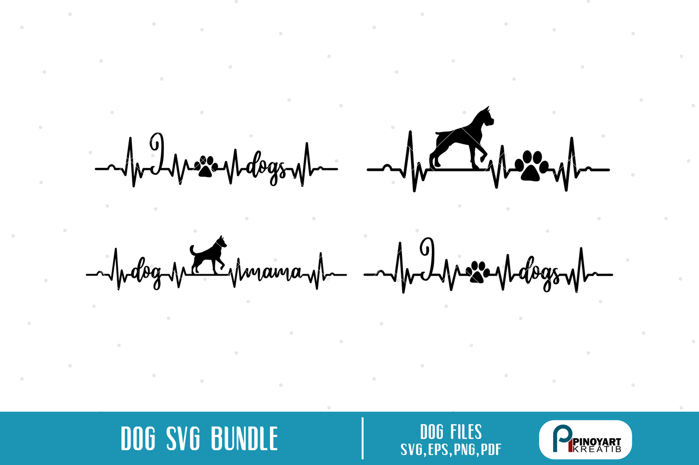 Download Dog Svg Paw Svg Heartbeat Svg Dog Heartbeat Svg Dog Graphics By Pinoyart Thehungryjpeg Com