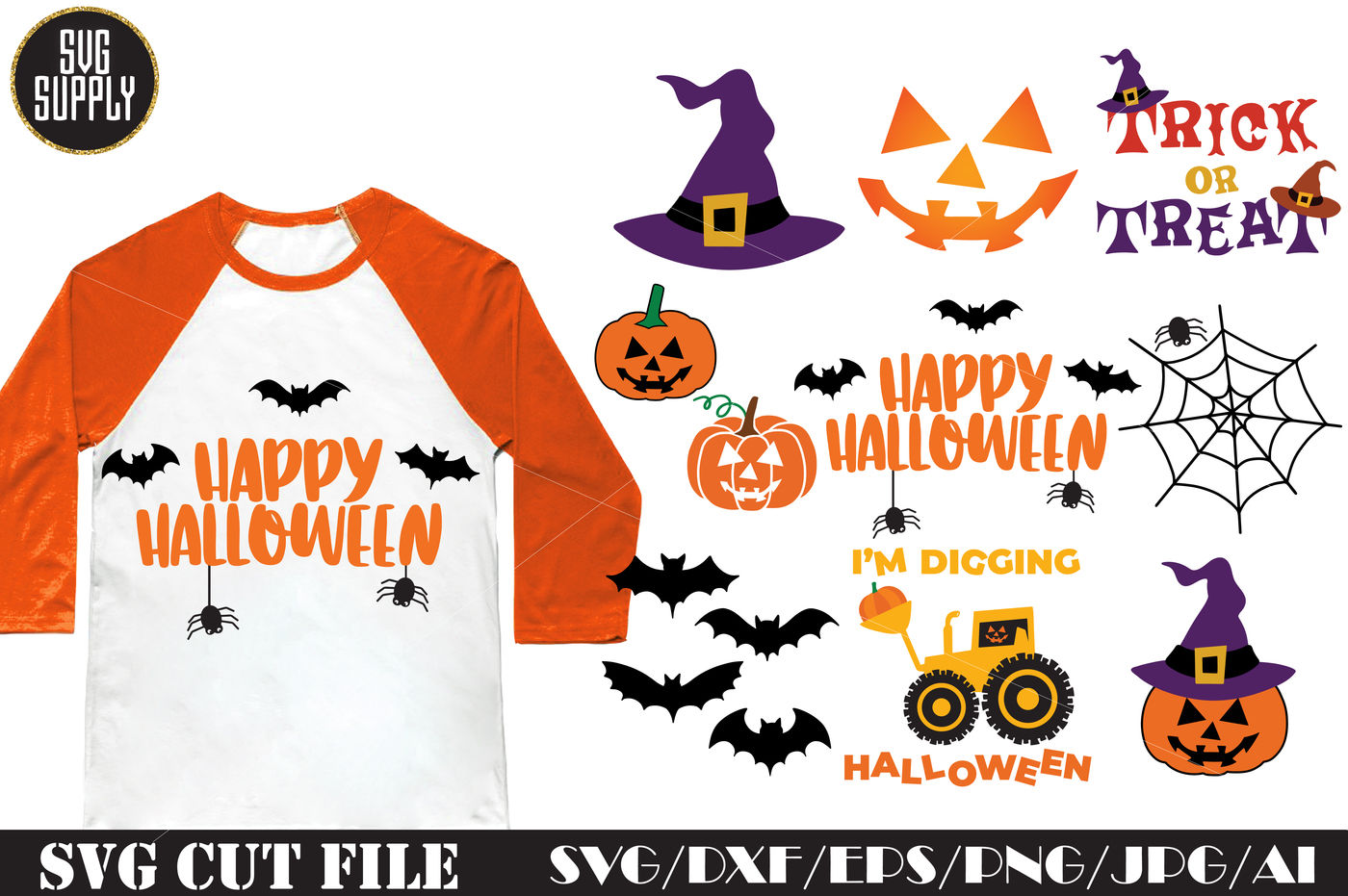 Halloween Svg Cut File Set By Svgsupply Thehungryjpeg Com