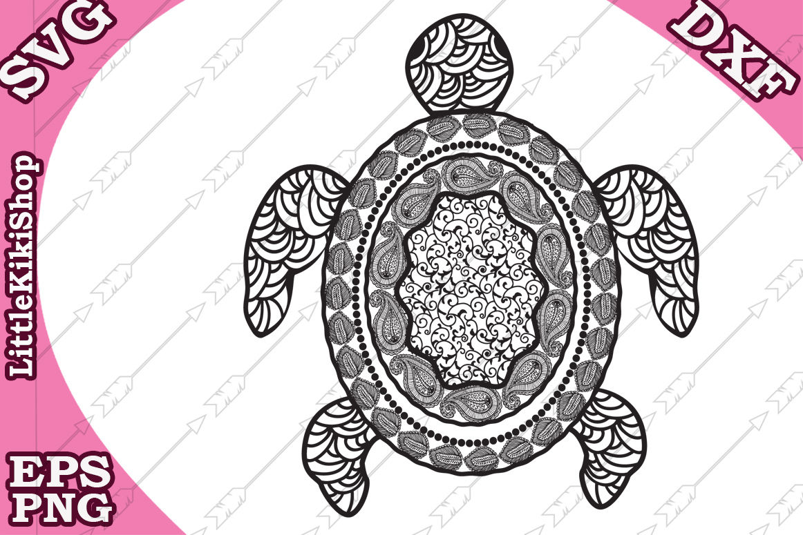 Download Zentangle Turtle Svg Mandala Turtle Svg Zentangle Animal Svg By Littlekikishop Thehungryjpeg Com