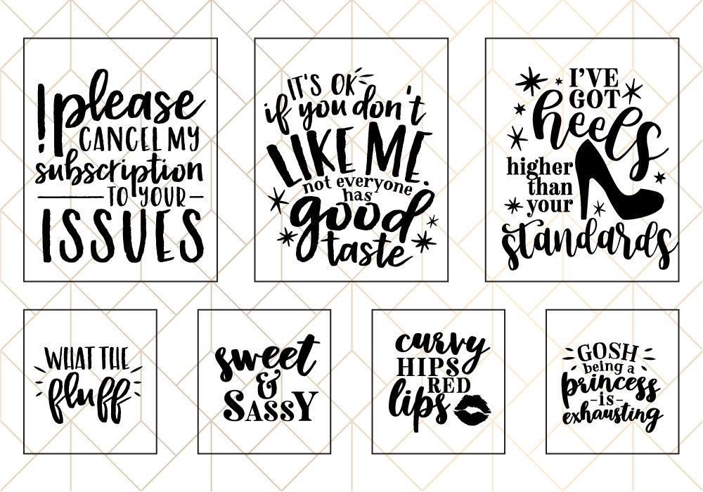 Download Sassy Quote SVG Cut File Bundle By Caluya Design | TheHungryJPEG.com