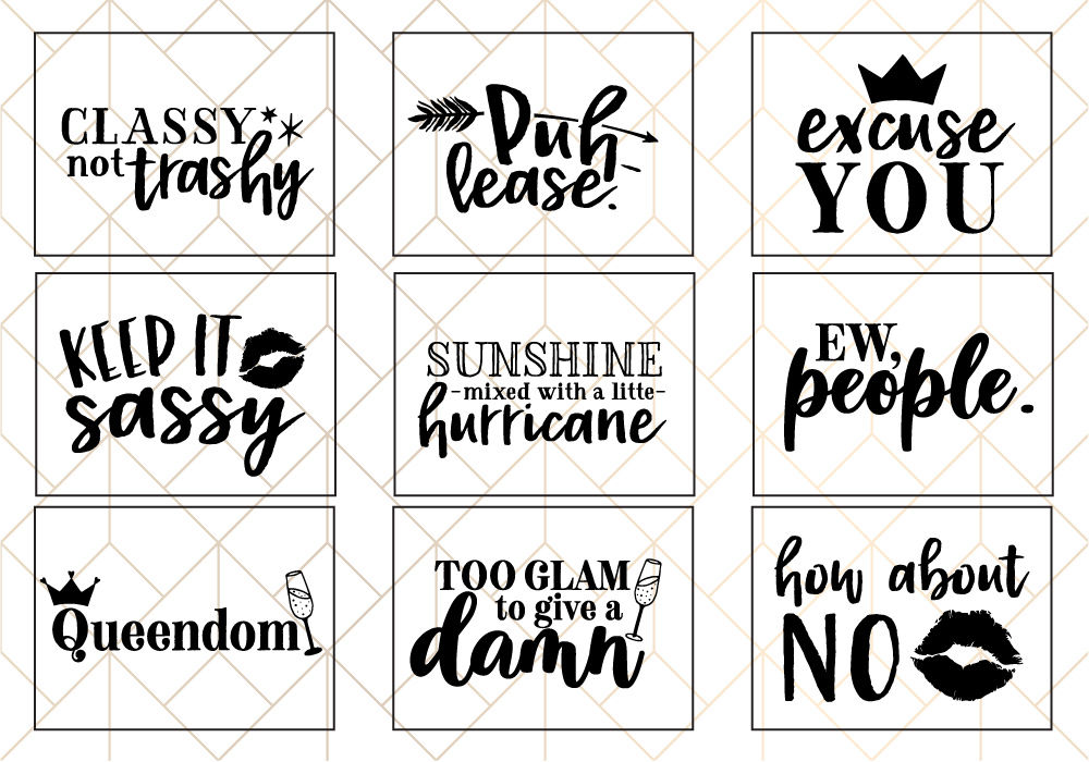 Download Sassy Quote SVG Cut File Bundle By Caluya Design ...