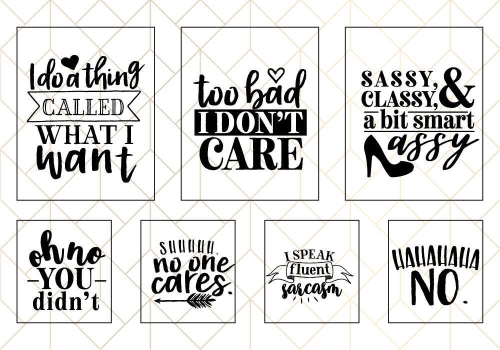 Sassy Quote Svg Cut File Bundle By Caluya Design