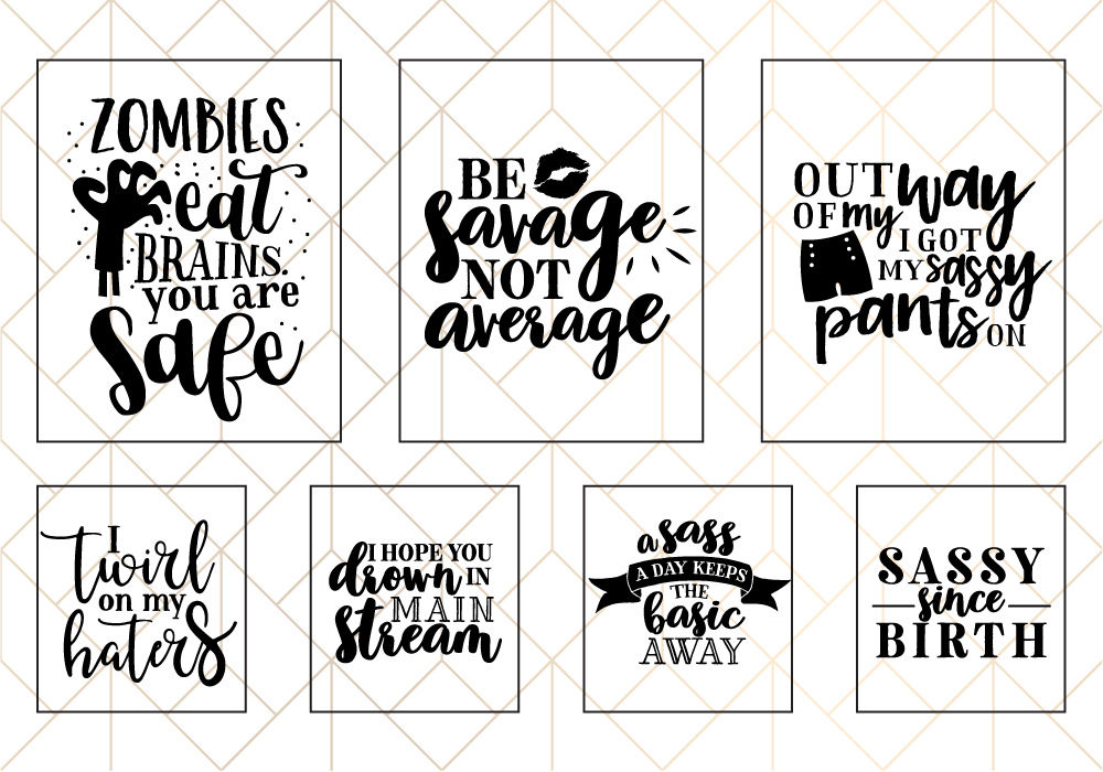 Download Sassy Quote SVG Cut File Bundle By Caluya Design | TheHungryJPEG.com