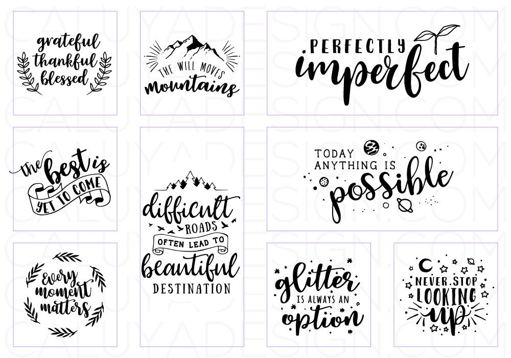 Download Inspirational Quote SVG Cut File Bundle By Caluya Design | TheHungryJPEG.com