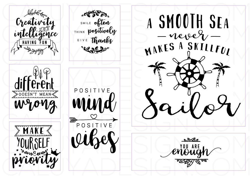 Download Inspirational Quote SVG Cut File Bundle By Caluya Design | TheHungryJPEG.com