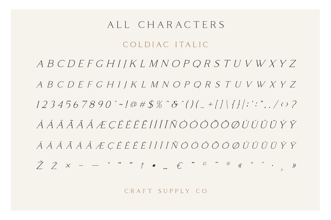 Coldiac - Luxury Serif Font By Craft Supply Co. | TheHungryJPEG