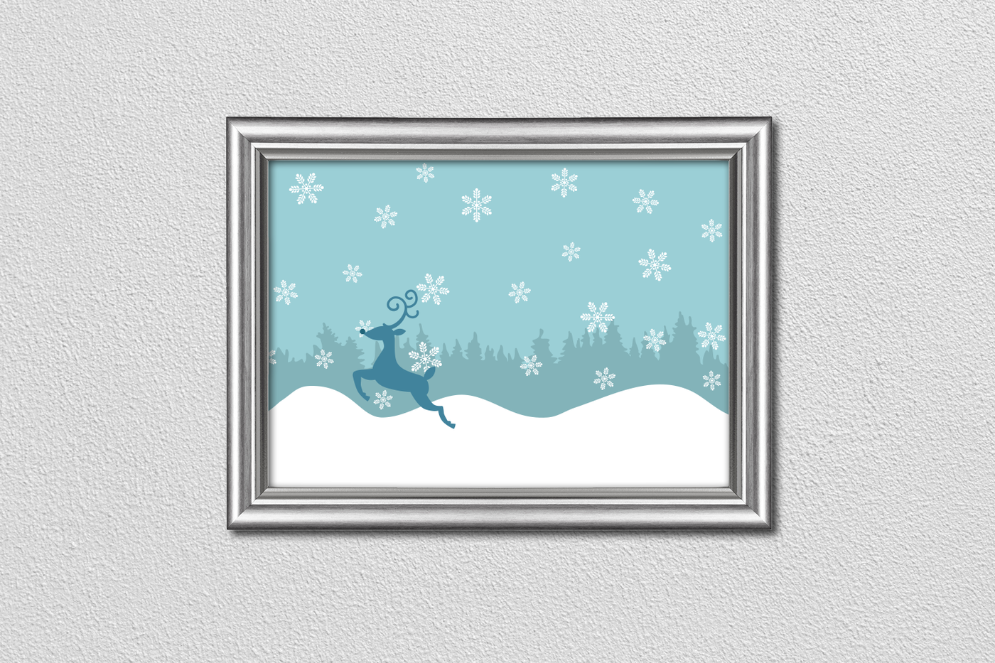 Download Seamless Winter Snow Scene With Deer Svg Png Dxf By Risa Rocks It Thehungryjpeg Com