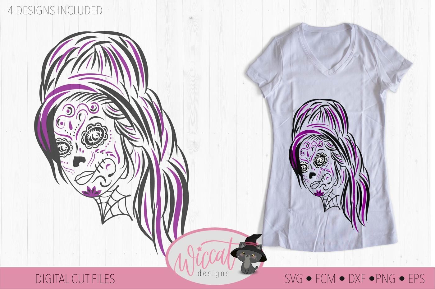 Download Woman Sugar Skull svg, Day of the dead, intricate svg By ...