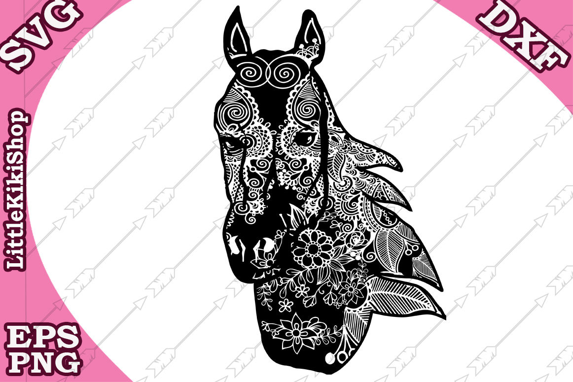 Download Zentangle Horse Svg,MANDALA HORSE SVG,Zentangle Horse Head ...