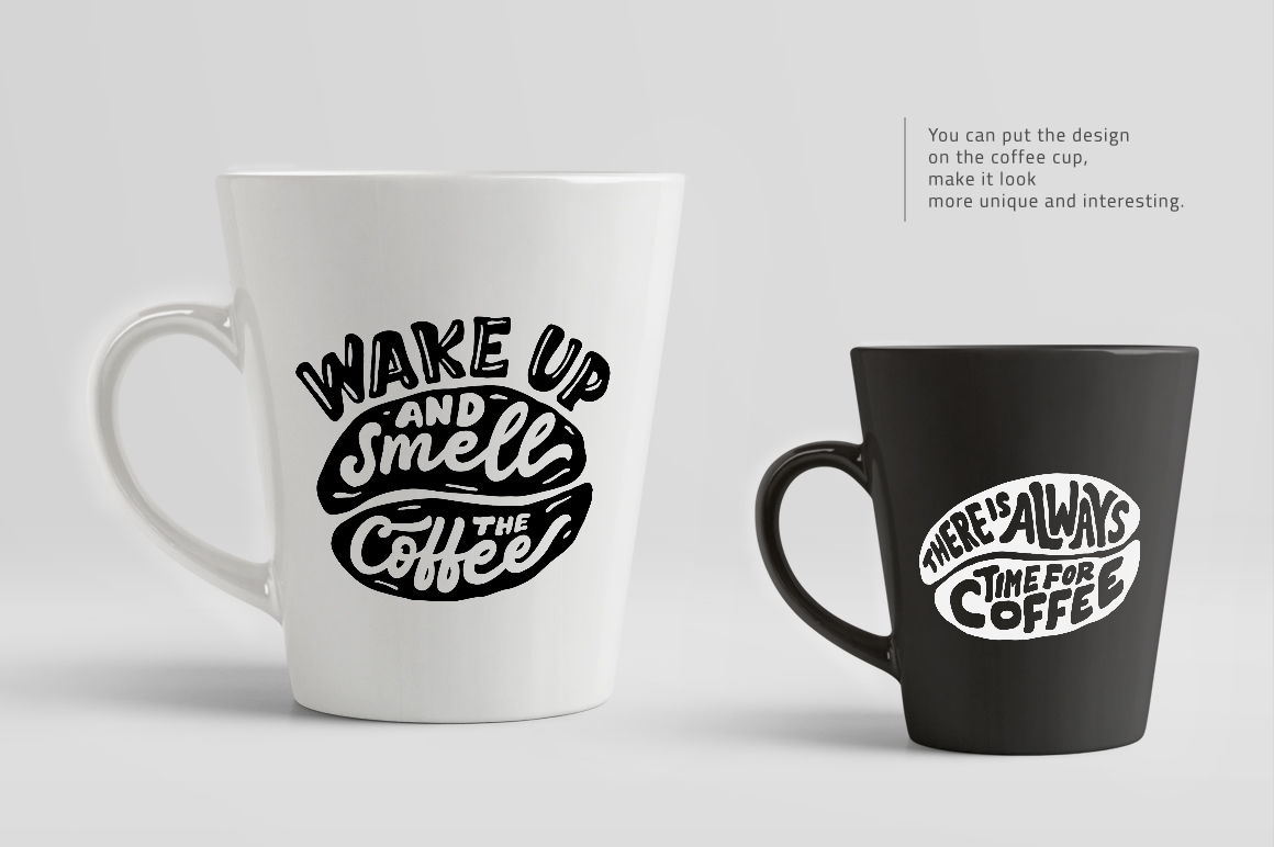 Download Lettering Quotes in the Coffee Beans Shape SVG Cut File By Weape Design | TheHungryJPEG.com