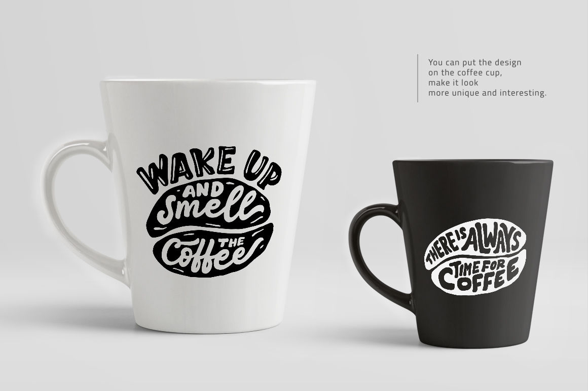 Lettering Quotes in the Coffee Beans Shape SVG Cut File By ...