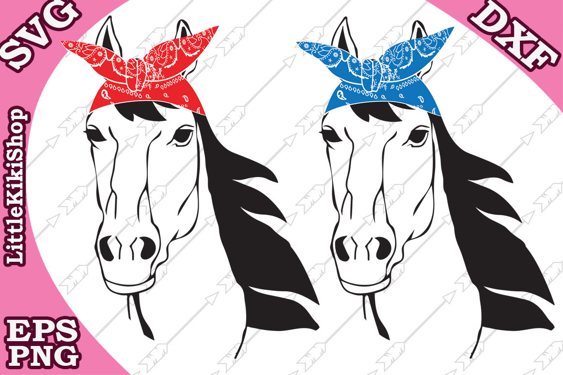 Free Horse With Bandana Svg Free SVG PNG EPS DXF File