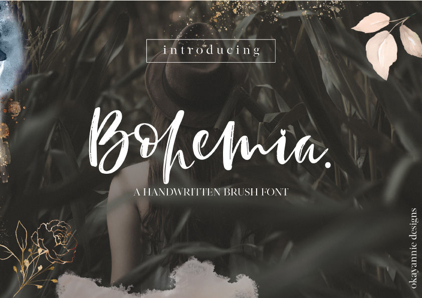 Bohemia Brush Script By Okayannie Designs Thehungryjpeg Com