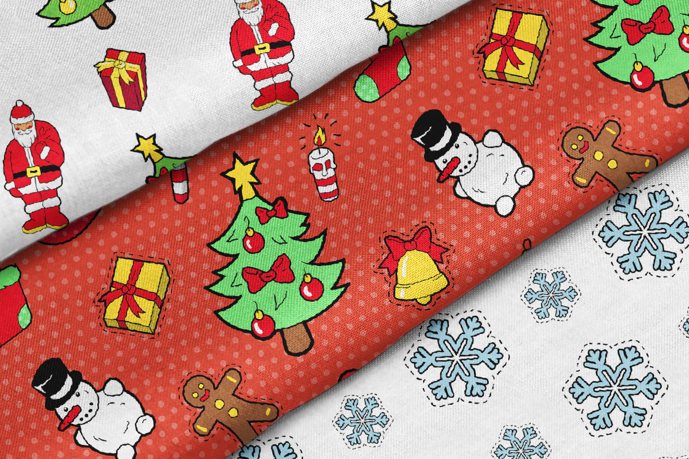 Merry Christmas Stickers Collection By iVector | TheHungryJPEG.com