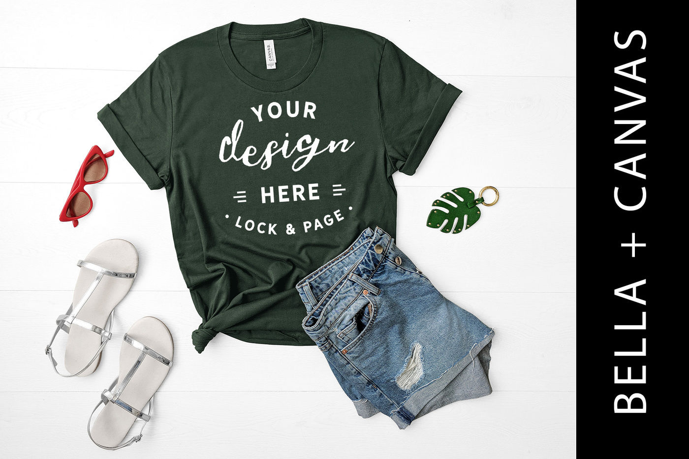 green shirt mockup