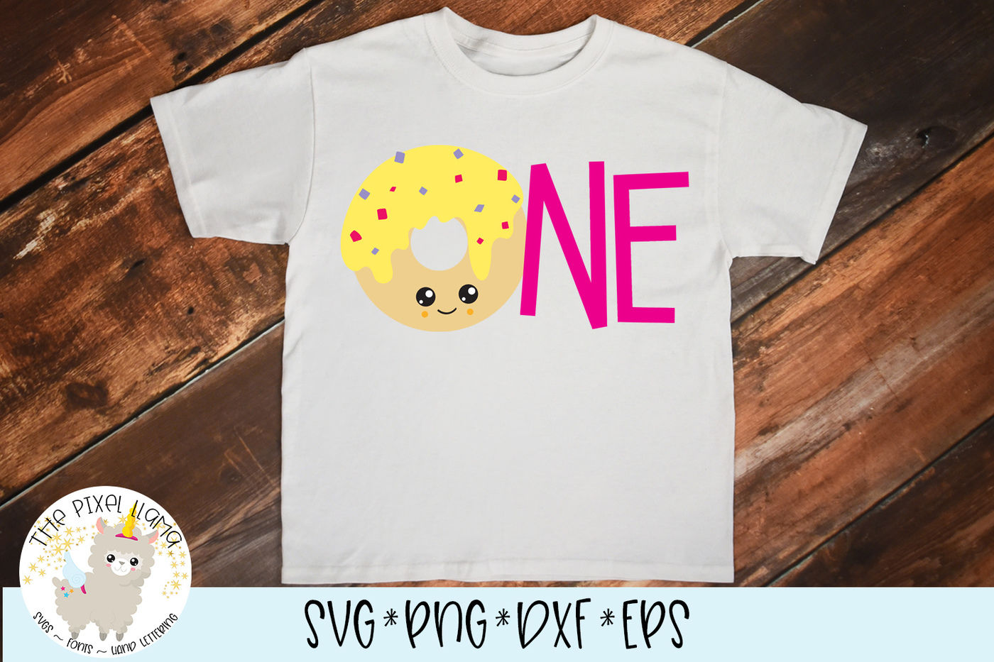 Download One Donut Birthday SVG Cut File By The Pixel Llama ...