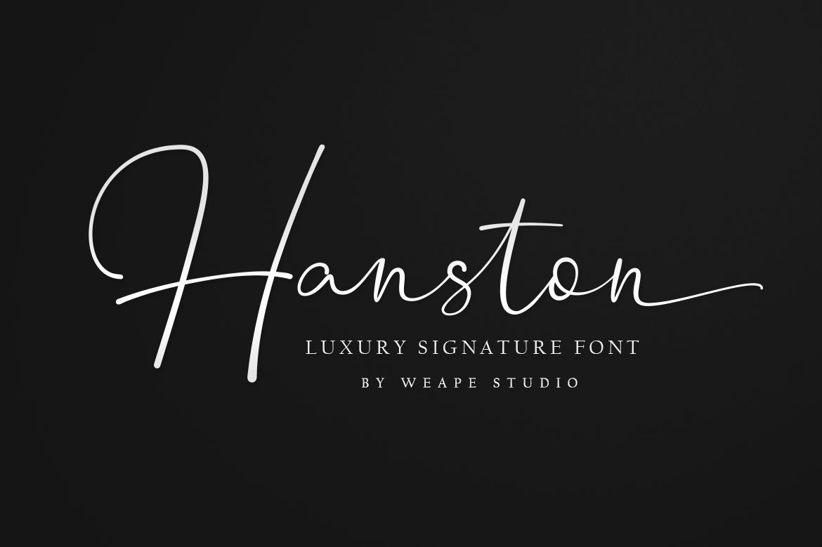 Hanston Luxury Signature Font By Weape Design Thehungryjpeg Com