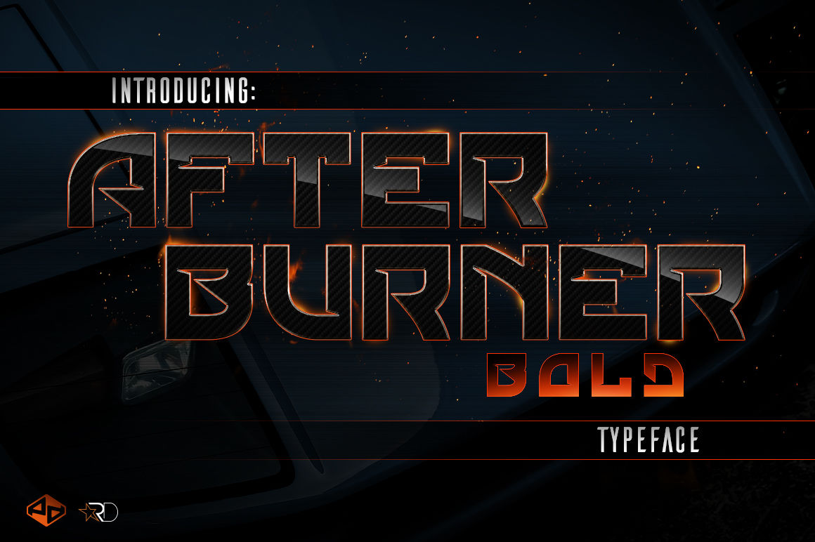 Afterburner Bold Typeface By Perspective Designer Thehungryjpeg Com