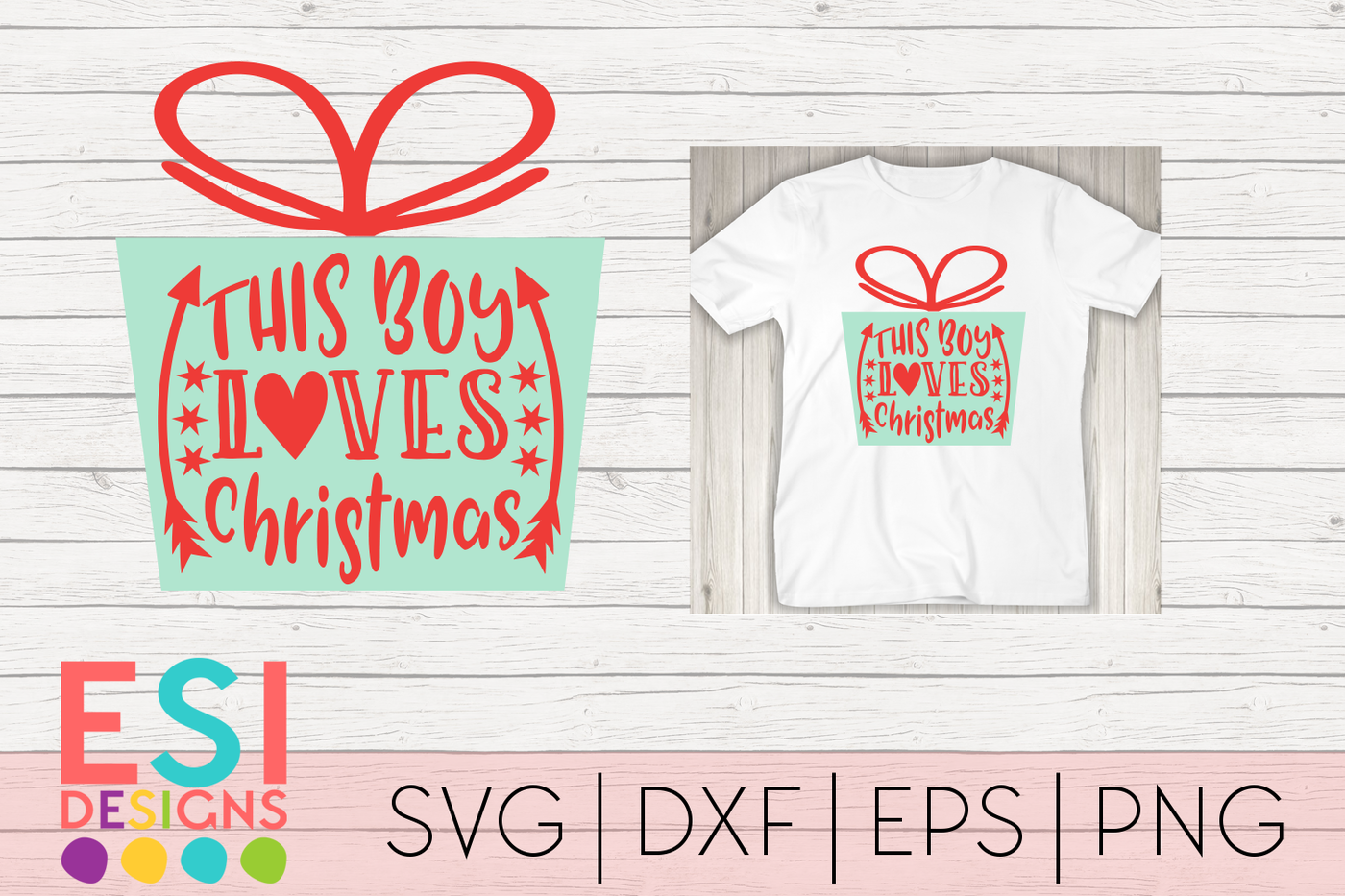 Christmas Svg This Boy Loves Christmas Quotes And Sayings By Esi Designs Thehungryjpeg Com