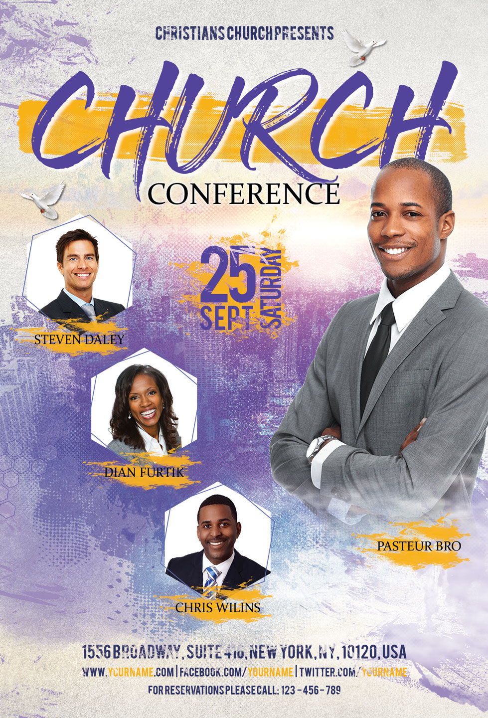 Church Conference Flyer Poster By artolus | TheHungryJPEG